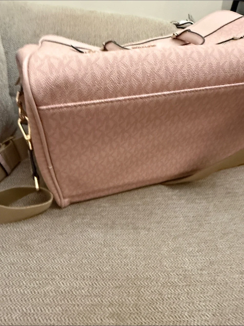 Michael Kors Pink Logo weekender bag